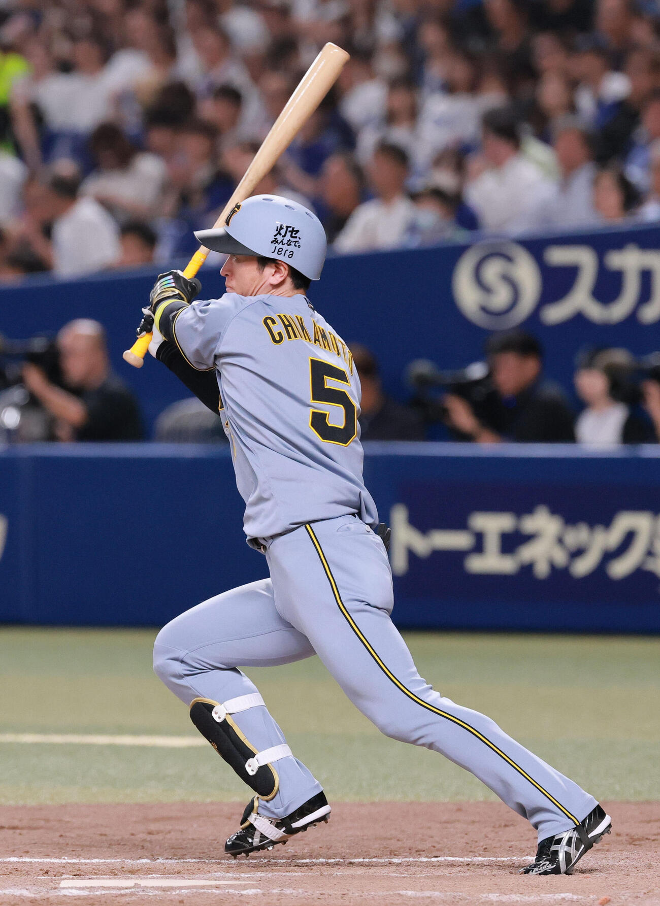 中日対阪神　8回表阪神無死、近本光司は安打を放つ（撮影・上山淳一）