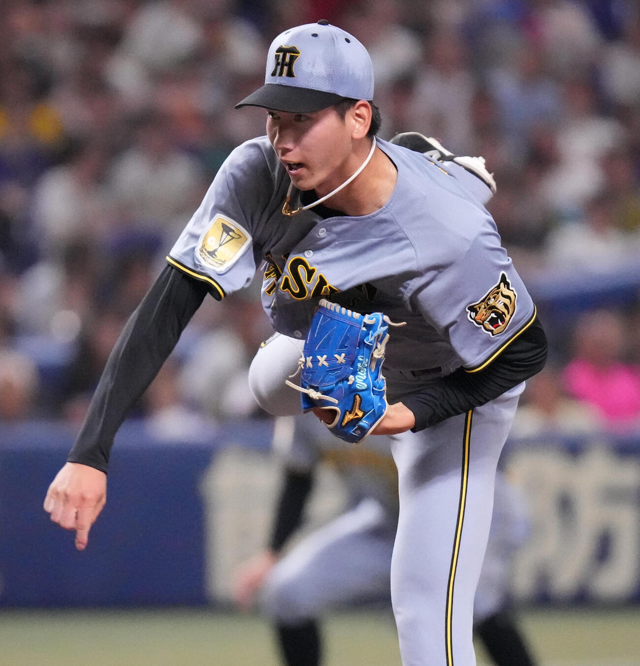 中日対阪神　3回裏、力投する阪神先発の今朝丸裕喜（撮影・森本幸一）