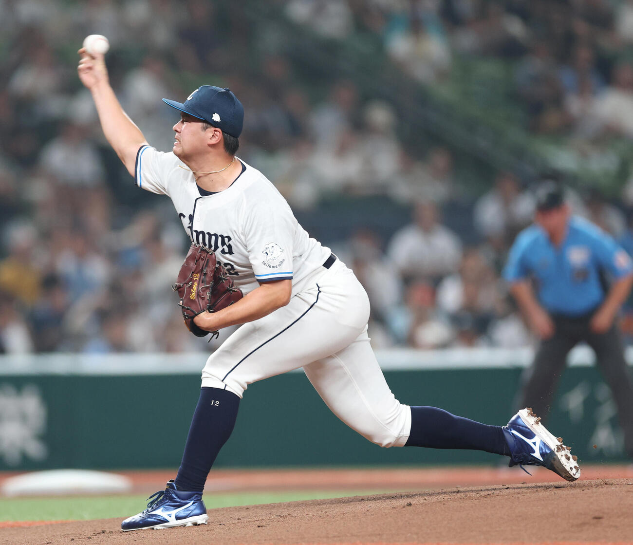 西武対ロッテ　先発し力投する西武渡辺勇太朗（撮影・増田悦実）