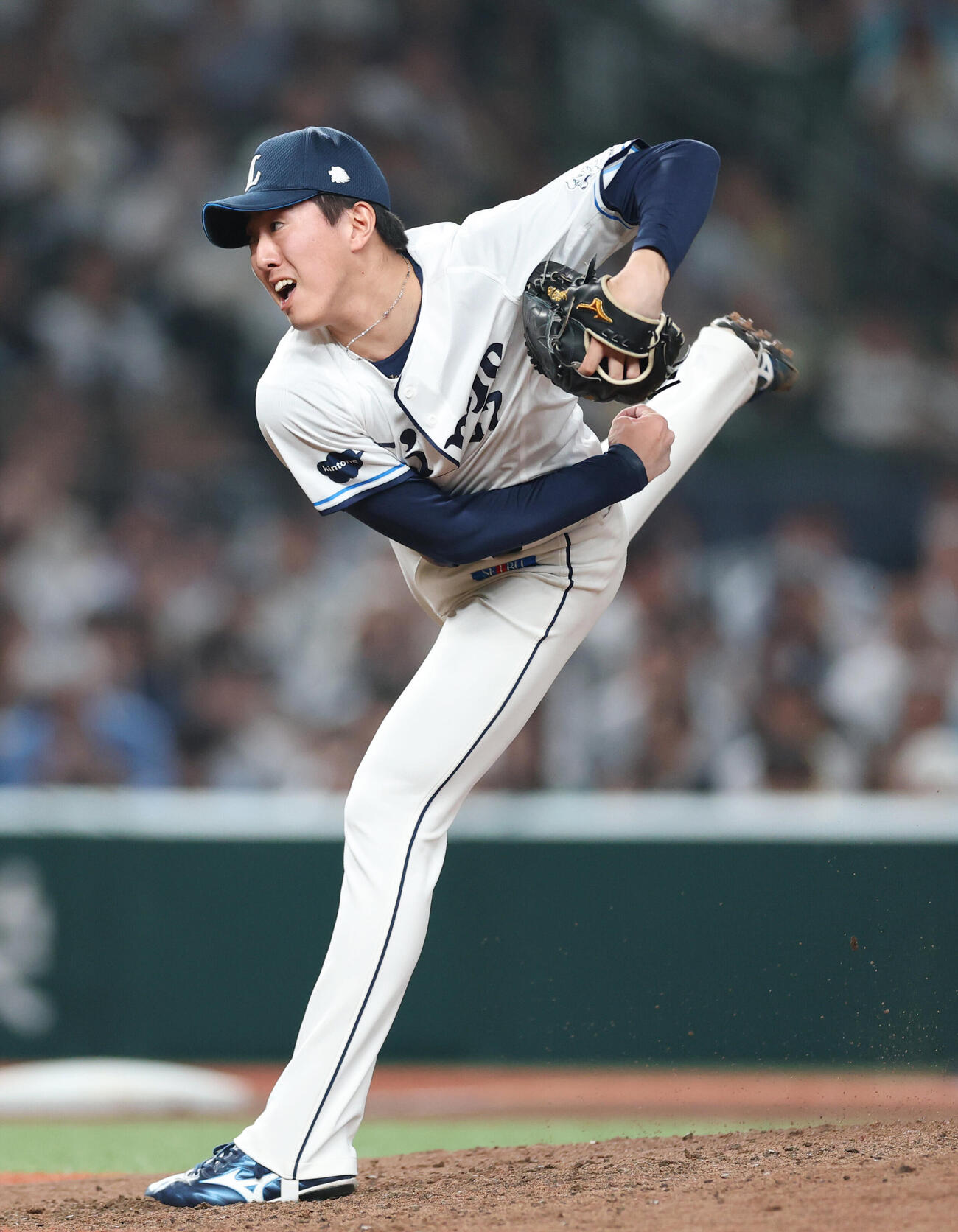 西武対ロッテ　西武2番手で登板し力投する黒田将矢（撮影・増田悦実）