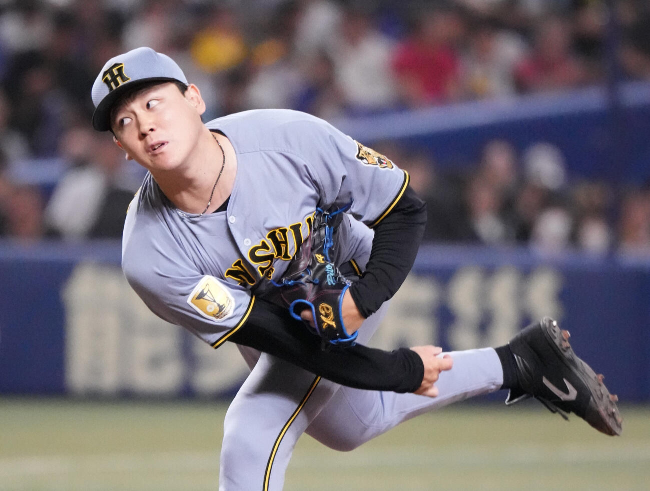 中日対阪神　6回裏、2番手で登板し力投する阪神木下里都（撮影・森本幸一）