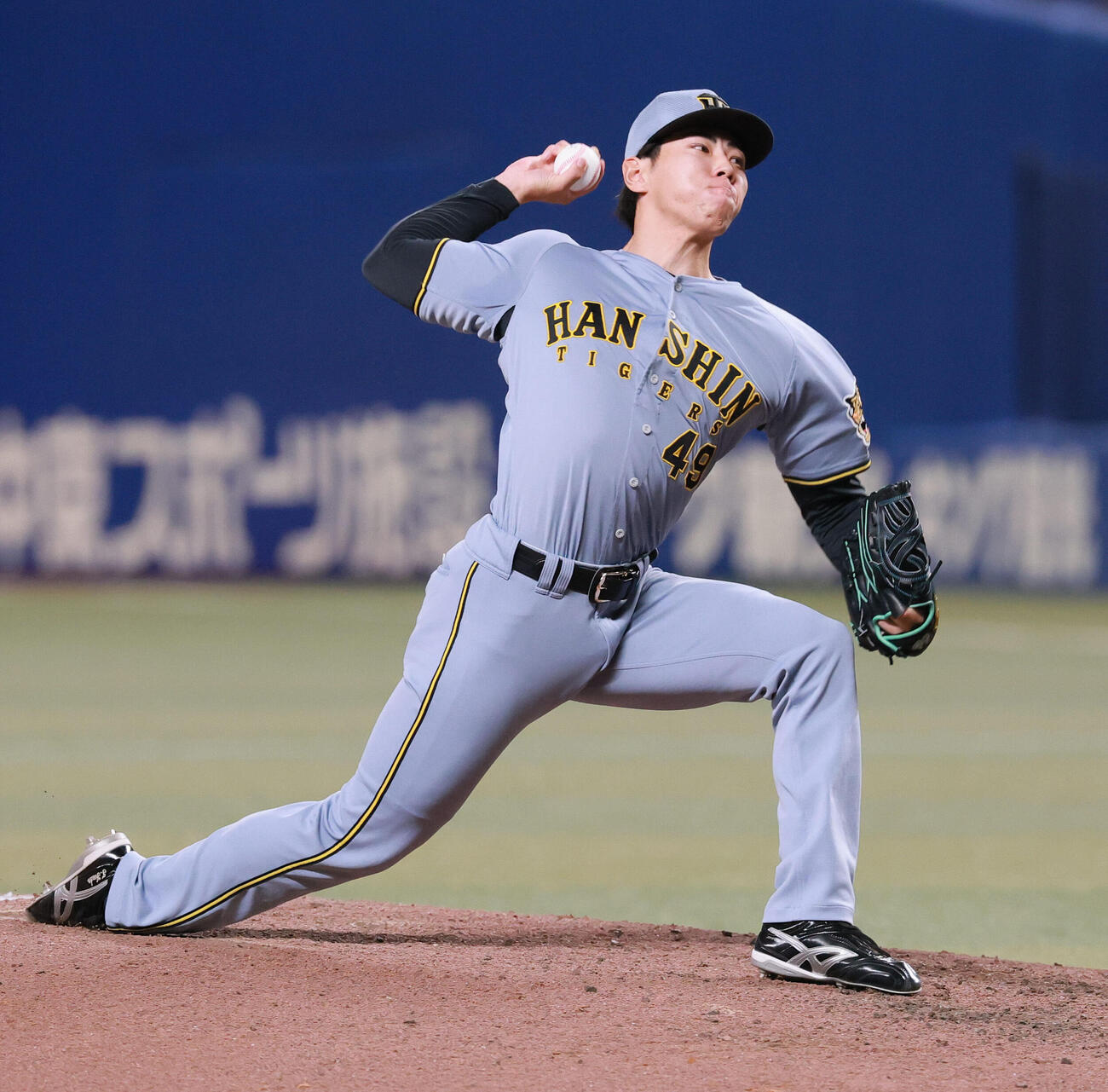 中日対阪神　7回裏に登板する阪神工藤泰成（撮影・上山淳一）