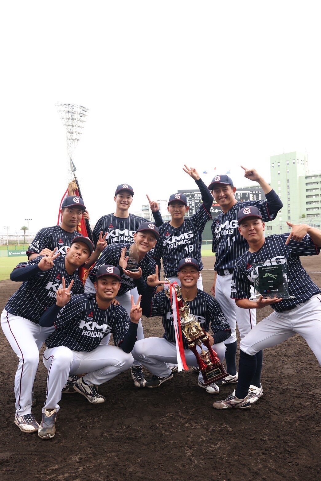 社会人時代の阪神木下（KMGホールディングス野球部提供）