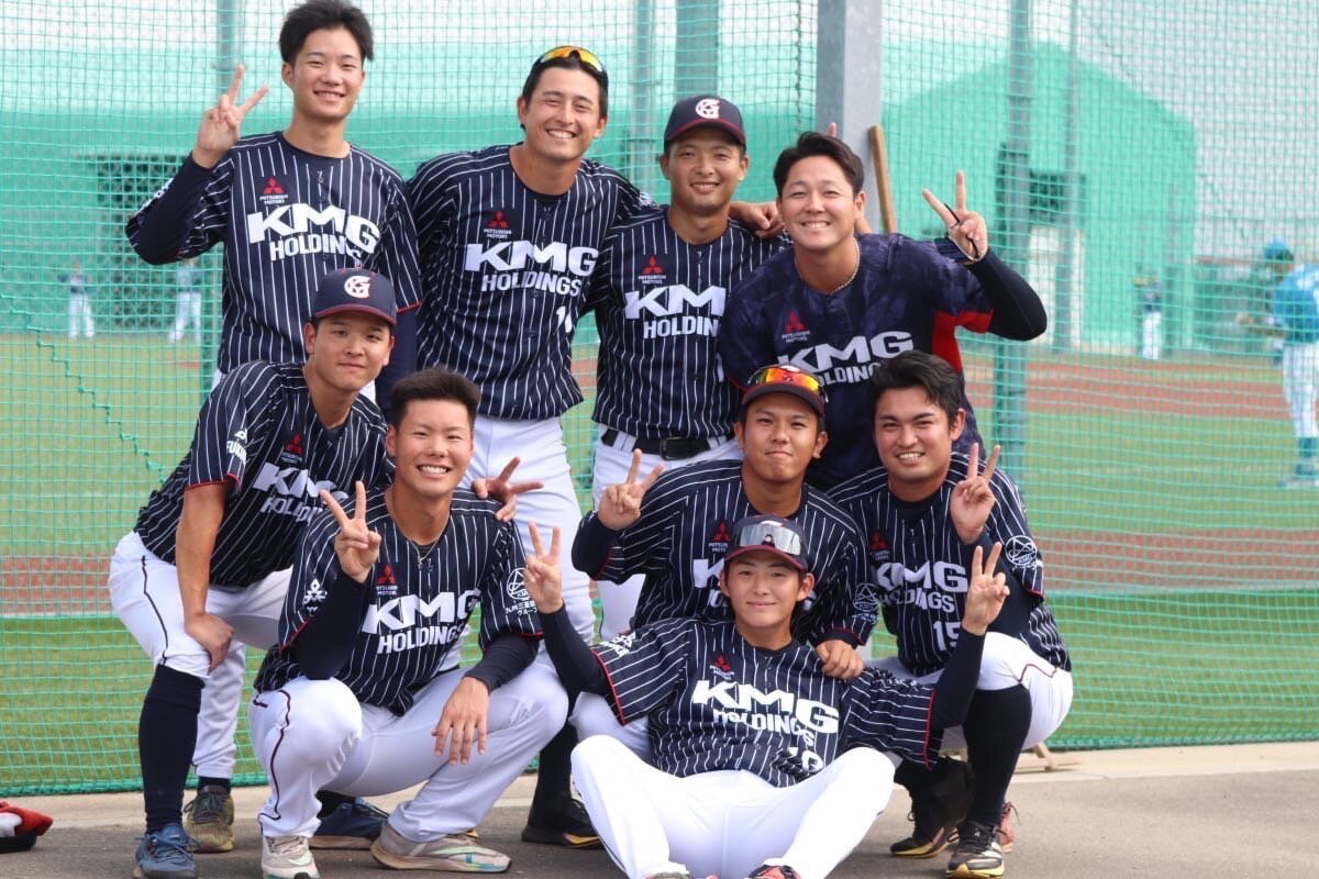 社会人時代の阪神木下（KMGホールディングス野球部提供）
