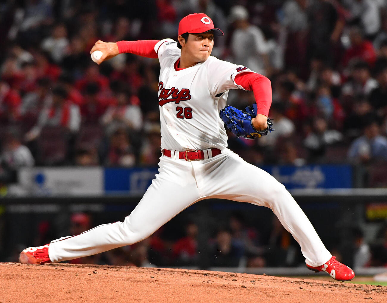 広島対阪神　6回表から登板した、広島2番手の益田武尚（撮影・岩下翔太）