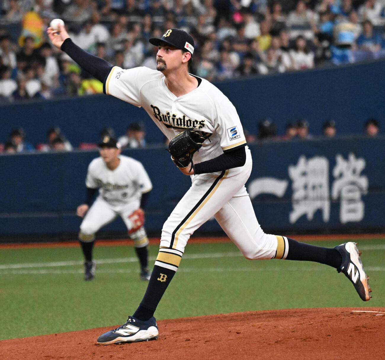 オリックス対日本ハム　オリックス先発のショーン・ジェリー（撮影・石井愛子）