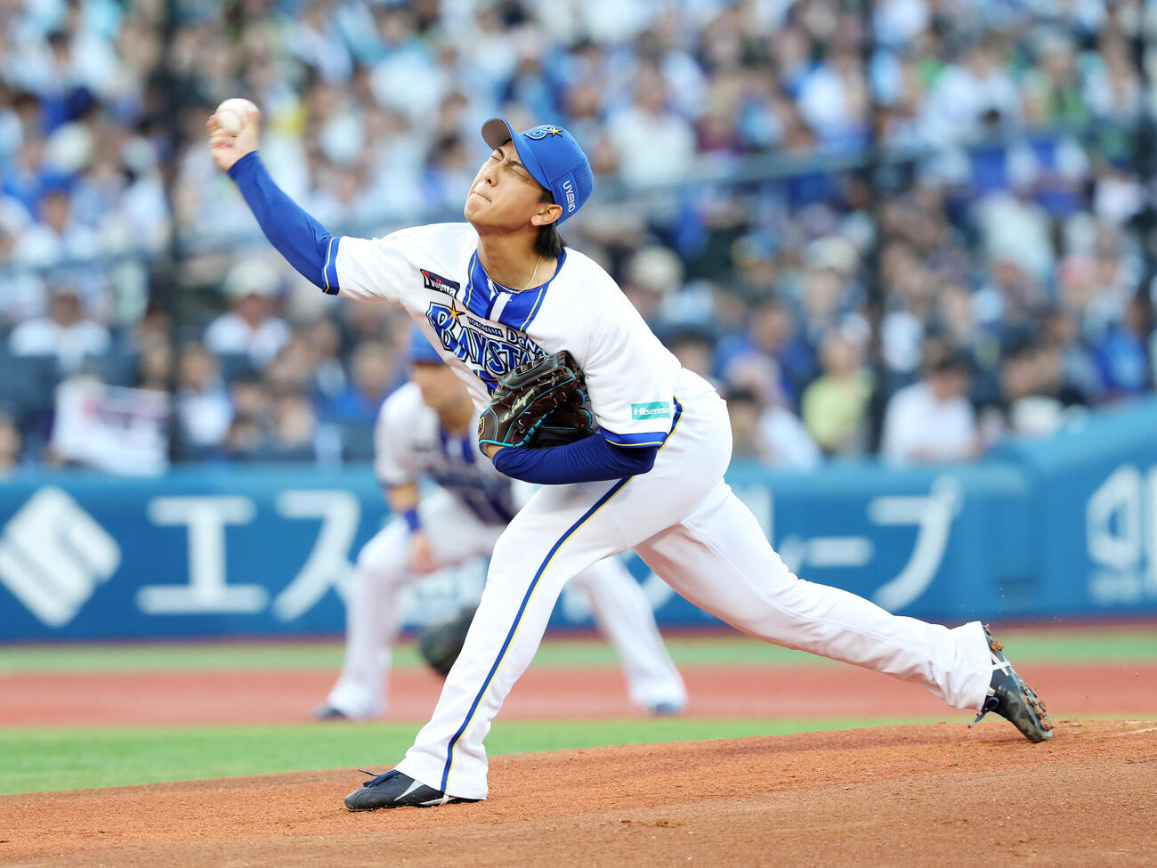 DeNA対ヤクルト　力投するDeNA先発の深沢鳳介（撮影・鈴木正人）