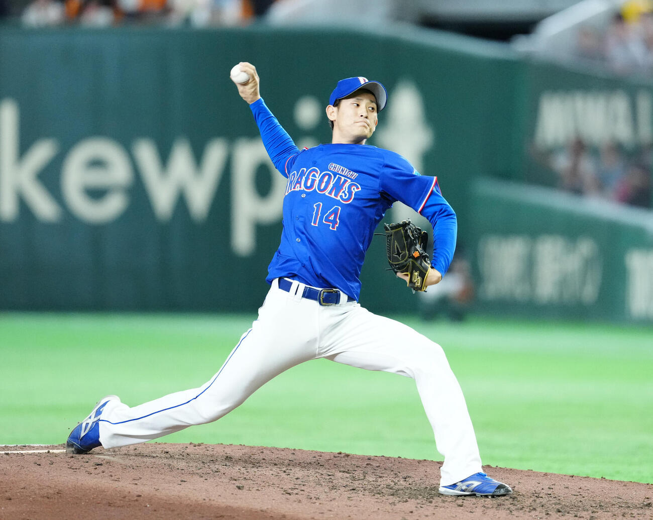 巨人対中日　中日2番手の草加勝（撮影・江口和貴）