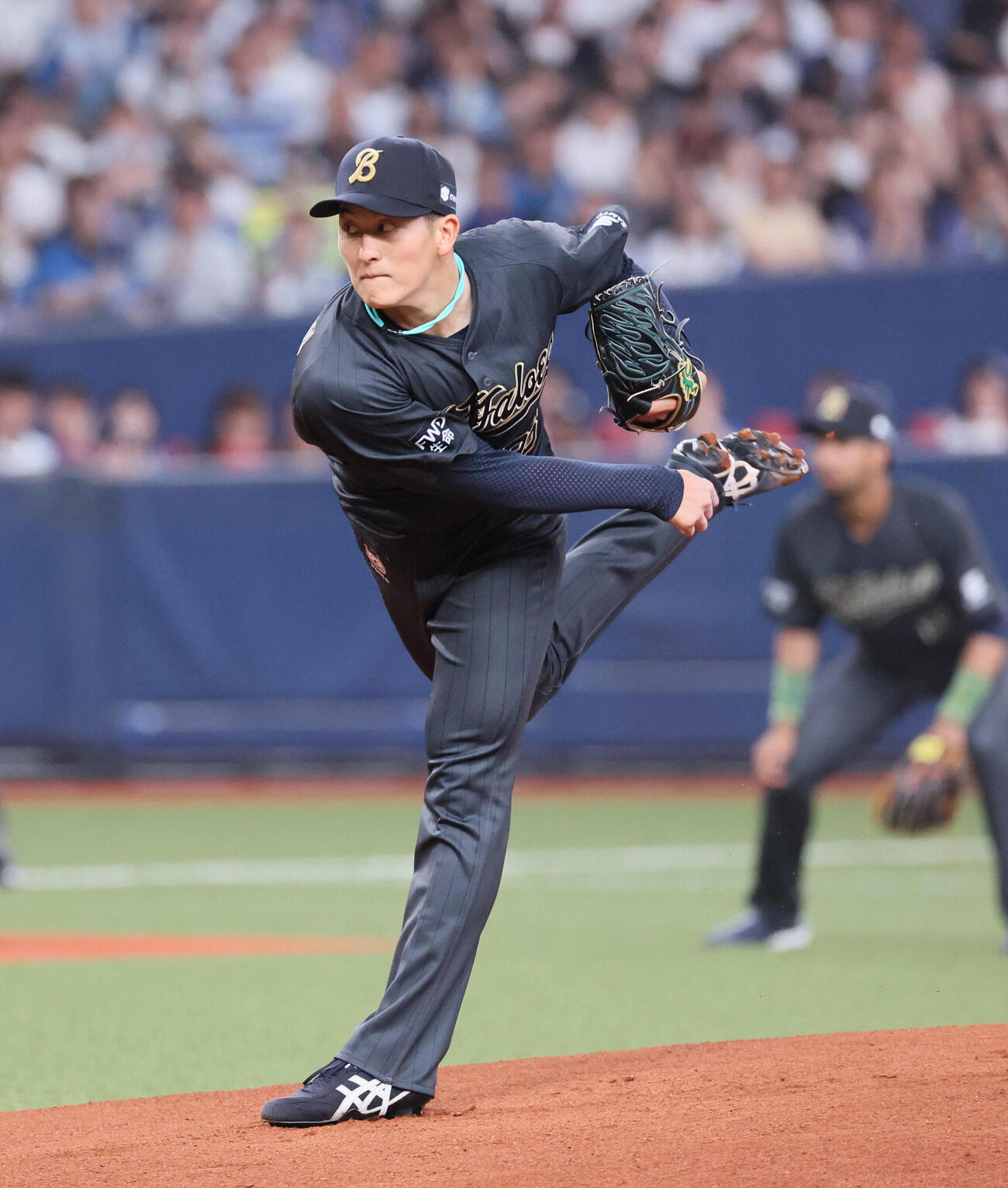 オリックス対日本ハム　オリックス先発の高島泰都（撮影・宮崎幸一）
