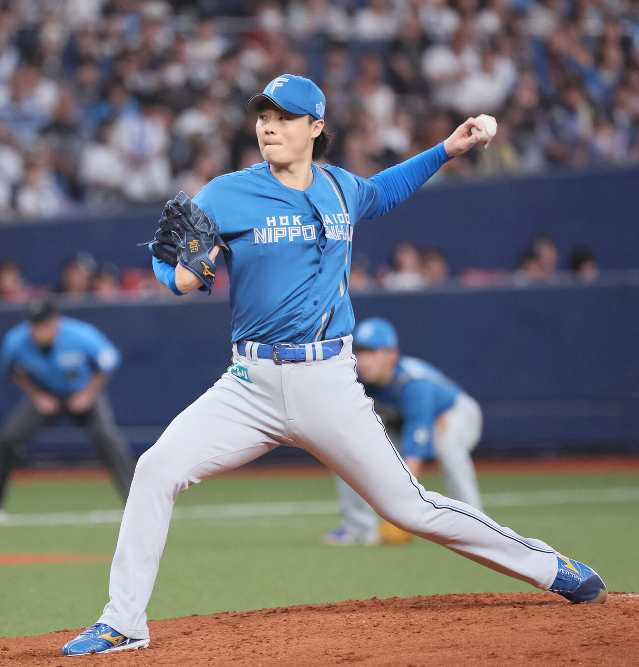 オリックス対日本ハム　日本ハム先発の山崎福也（撮影・宮崎幸一）