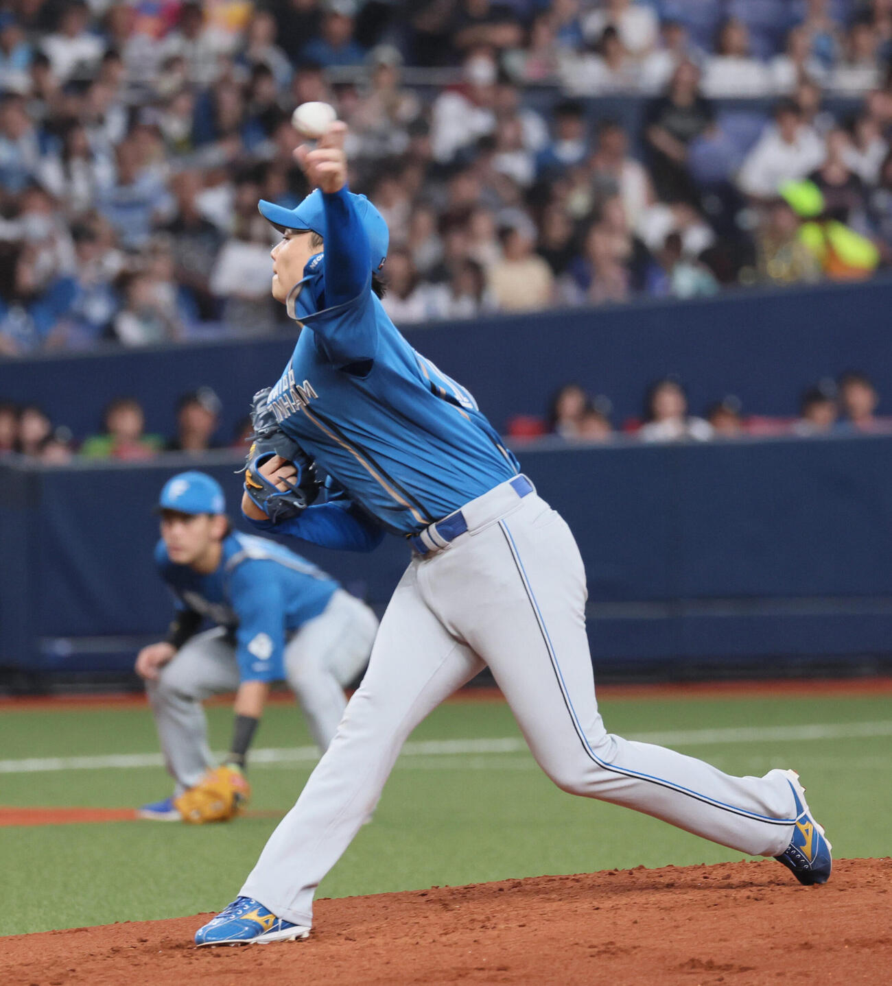 オリックス対日本ハム日本ハム先発の山崎福也（撮影・宮崎幸一）