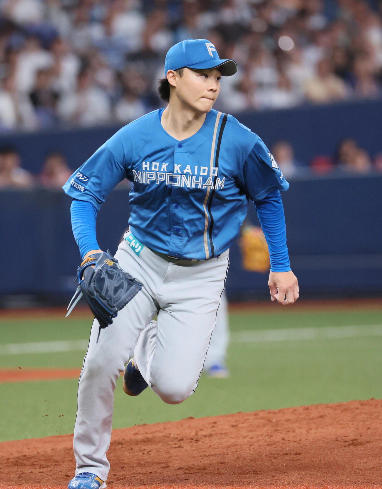 オリックス対日本ハム　日本ハム先発の山崎福也（撮影・宮崎幸一）