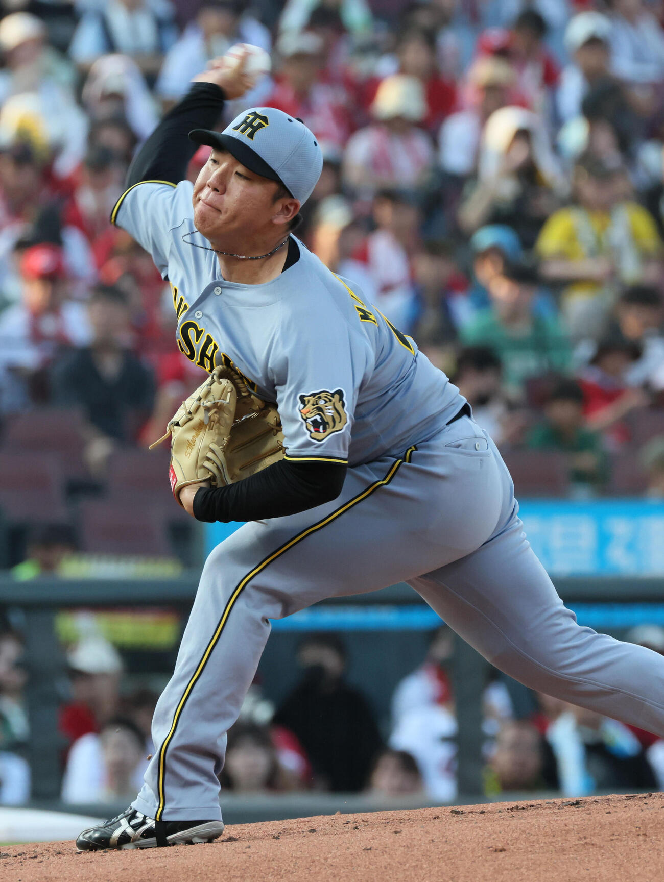 広島杯阪神　阪神先発の村上頌樹（撮影・加藤孝規）