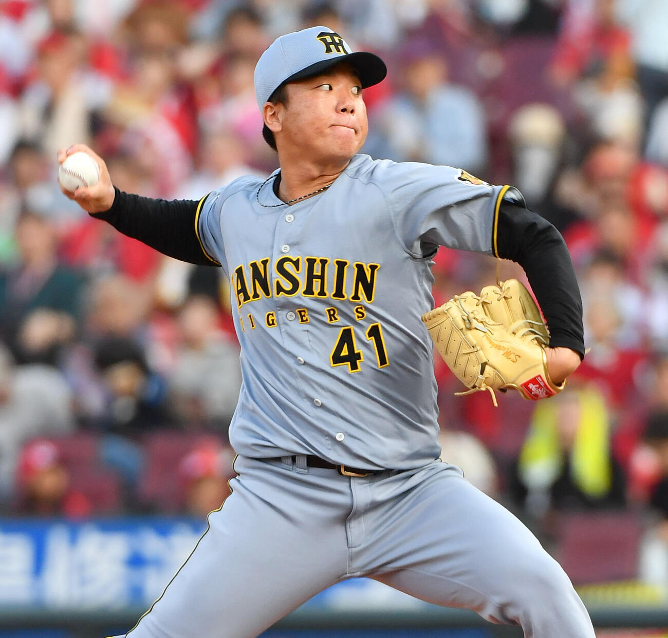 広島対阪神　阪神先発の村上頌樹（撮影・岩下翔太）
