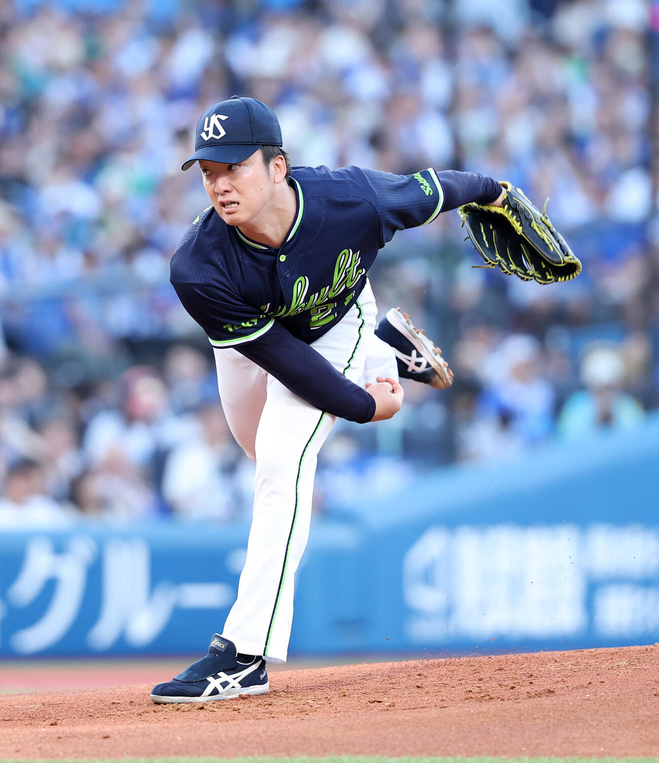 DeNA対ヤクルト　力投するヤクルト先発の吉村貢司郎（撮影・鈴木正人）