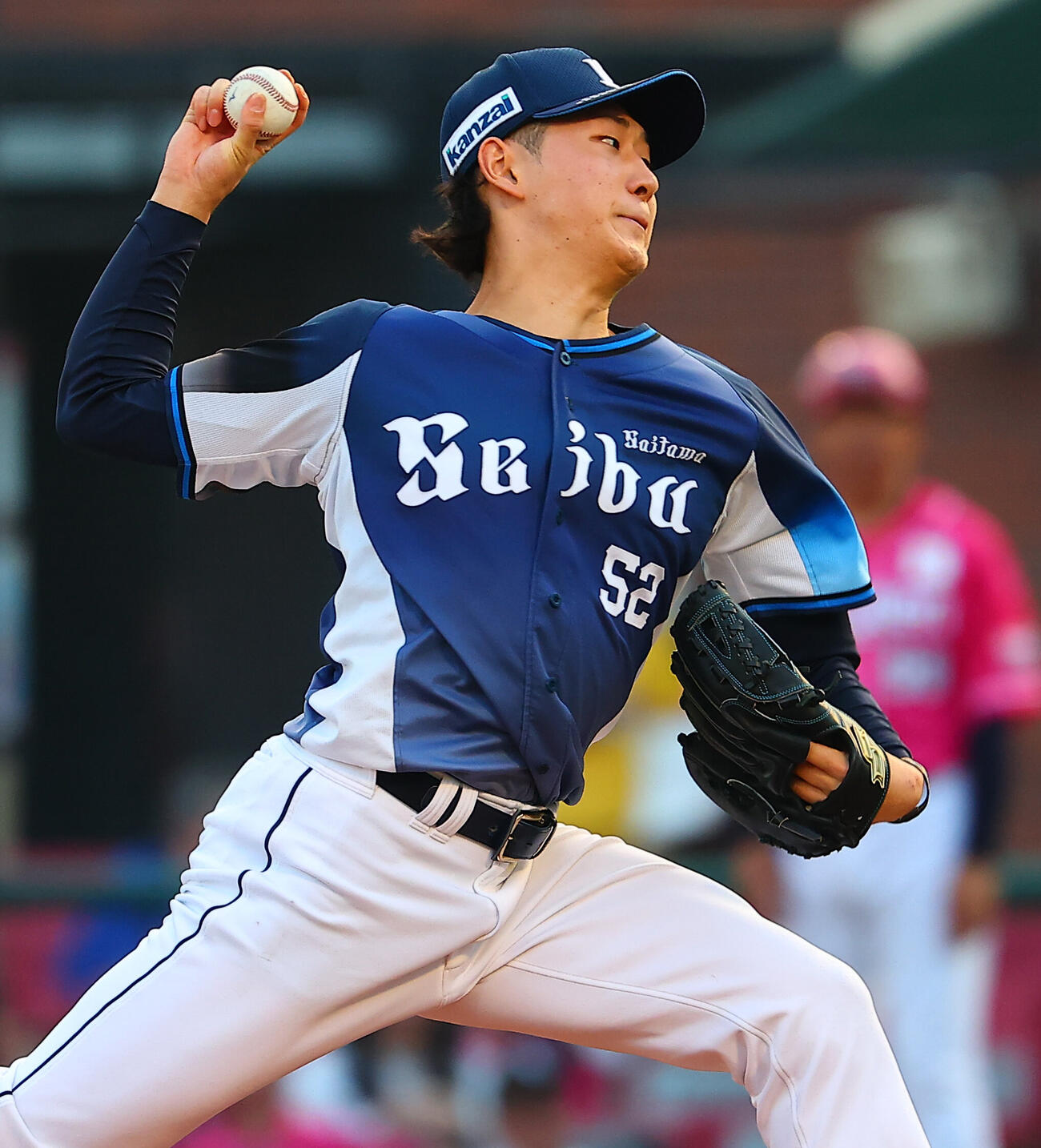 楽天対西武　西武5番手の篠原響（撮影・野上伸悟）
