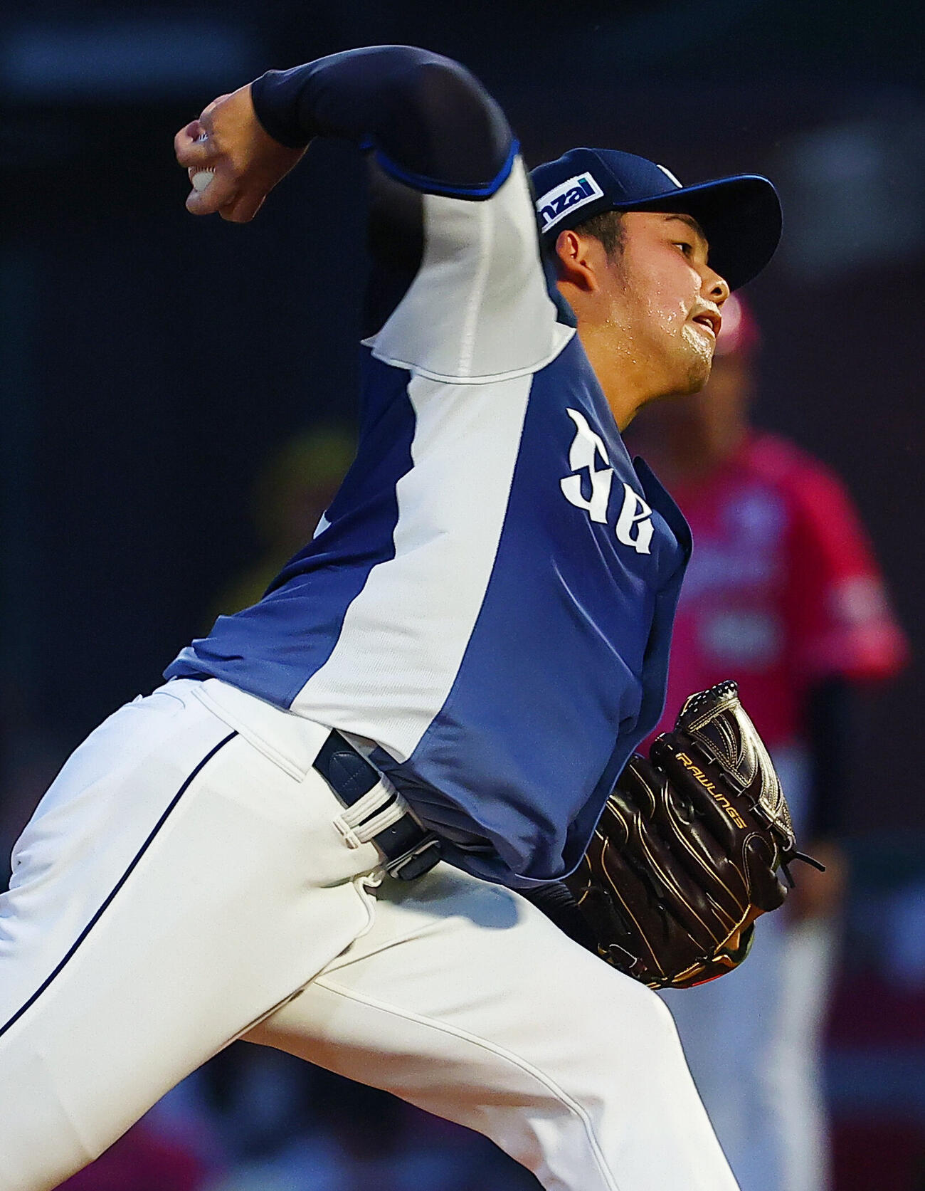 楽天対西武　西武7番手の豆田泰志（撮影・野上伸悟）