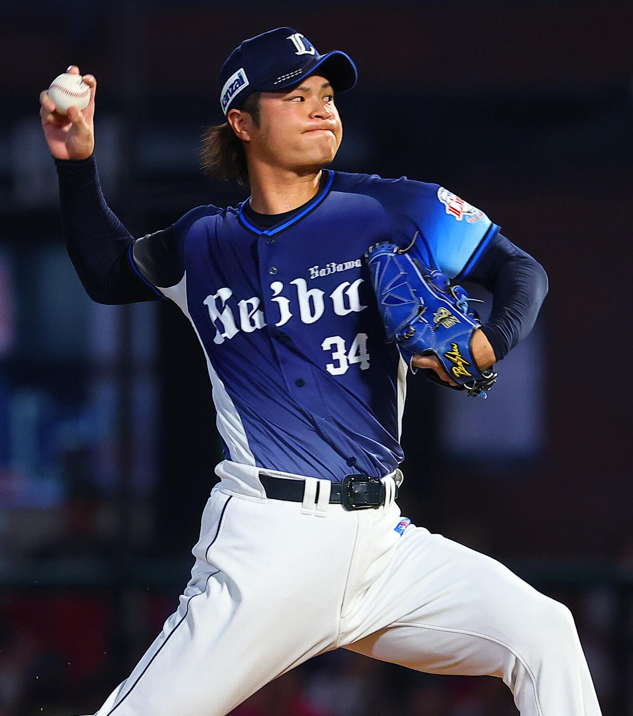 楽天対西武　力投する西武甲斐野央（撮影・野上伸悟）