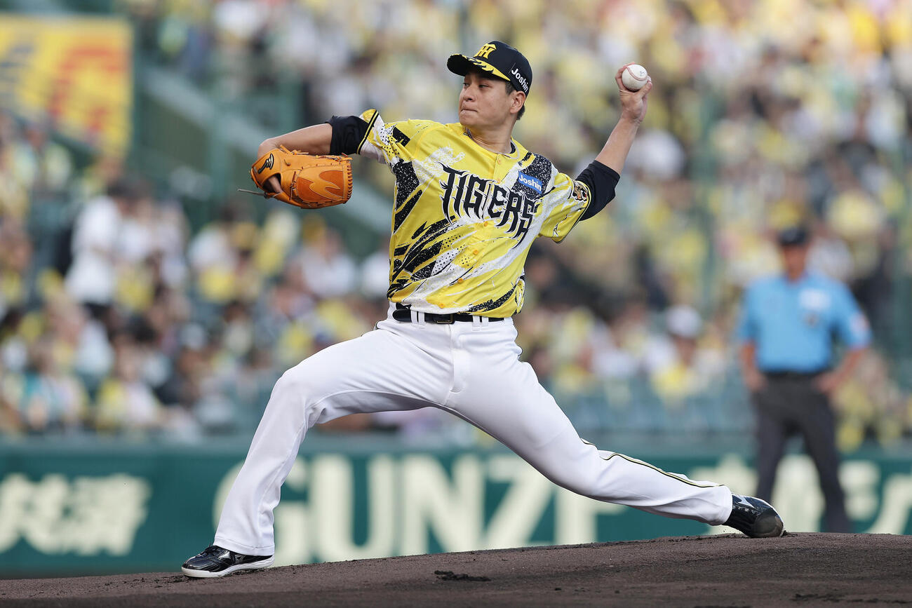 阪神対DeNA　力投する阪神先発の大竹耕太郎（撮影・前田充）