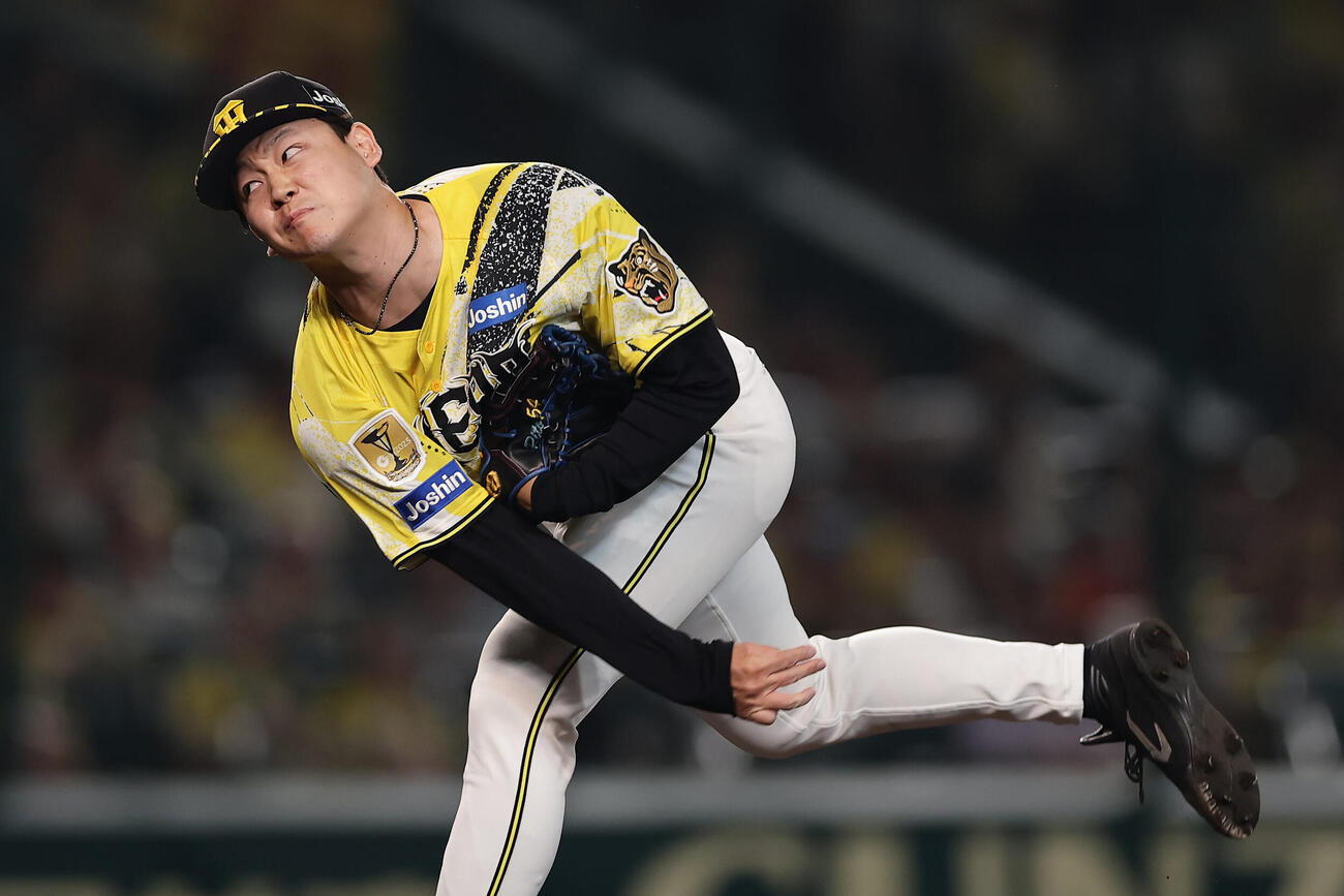 阪神対DeNA　阪神2番手の木下里都（撮影・前田充）