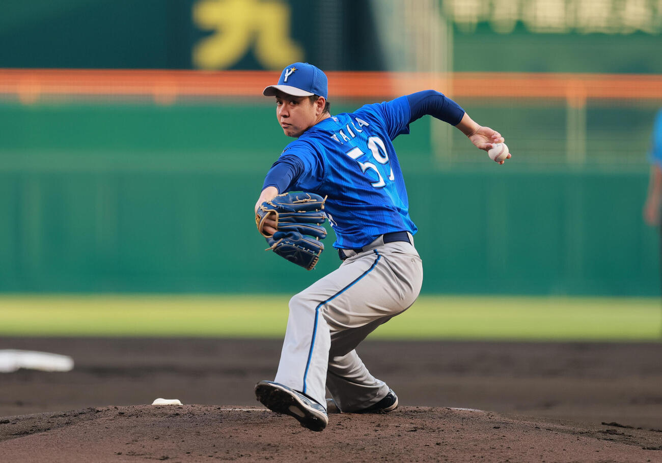 阪神対DeNA DeNA先発の平良拳太郎（撮影・上山淳一）