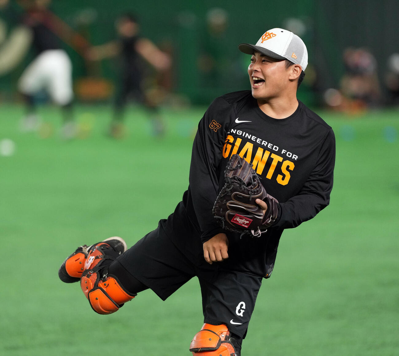 1軍に合流した巨人山瀬慎之助（撮影・たえ見朱実）