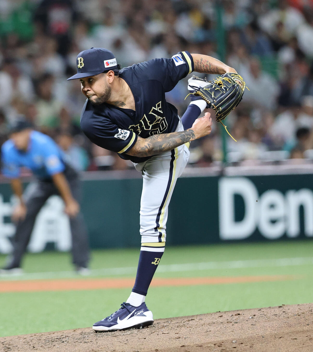 ソフトバンク対オリックス　オリックス先発のエスピノーザ（撮影・梅根麻紀）