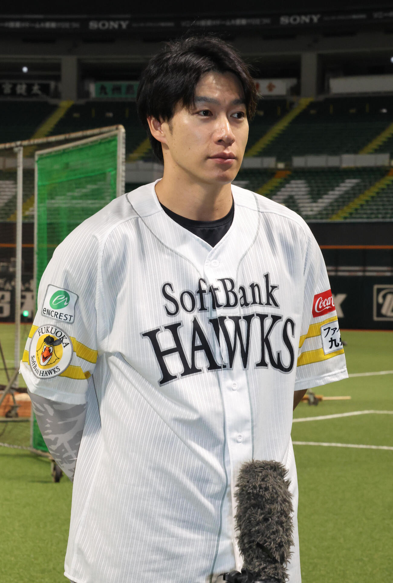ソフトバンク対オリックス　プラスワン投票で「マイナビオールスターゲーム2026」に選出された柳田悠岐（撮影・梅根麻紀）