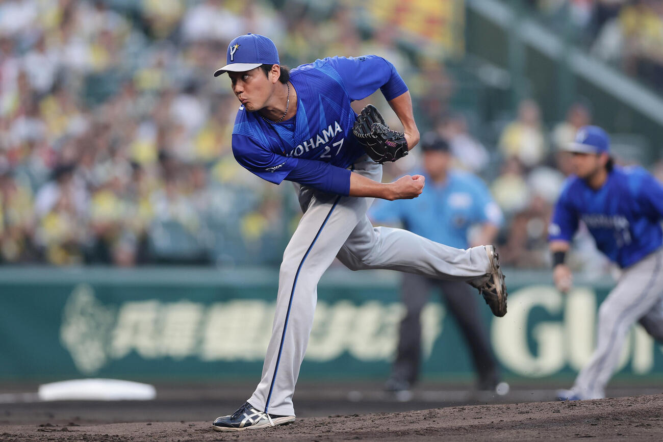 阪神対DeNA　力投するDeNA先発の藤浪晋太郎（撮影・前田充）