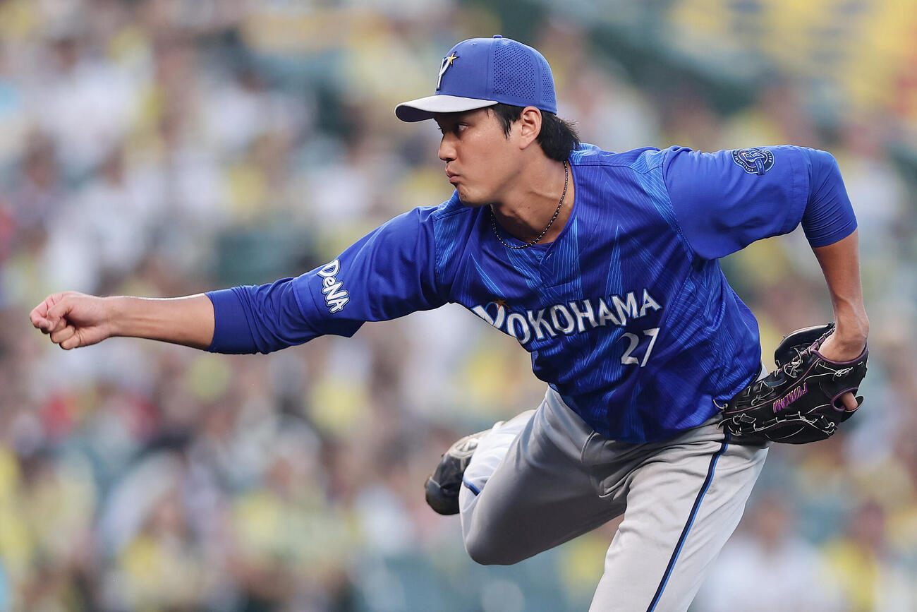 阪神対DeNA　力投するDeNA先発の藤浪晋太郎（撮影・前田充）
