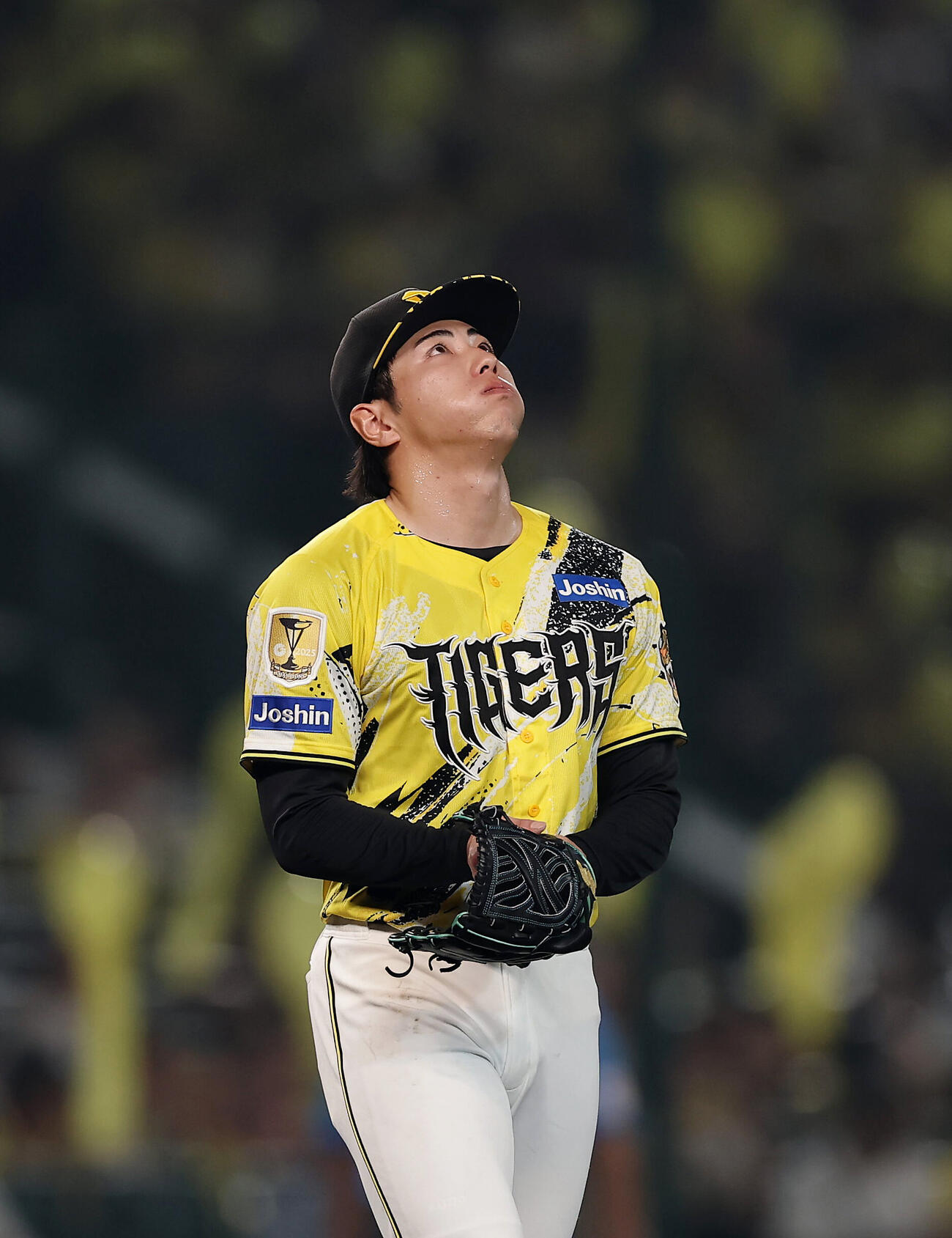 阪神対DeNA 7回表DeNA2死二塁、牧秀悟に同点適時二塁打を許した工藤泰成（撮影・前田充）