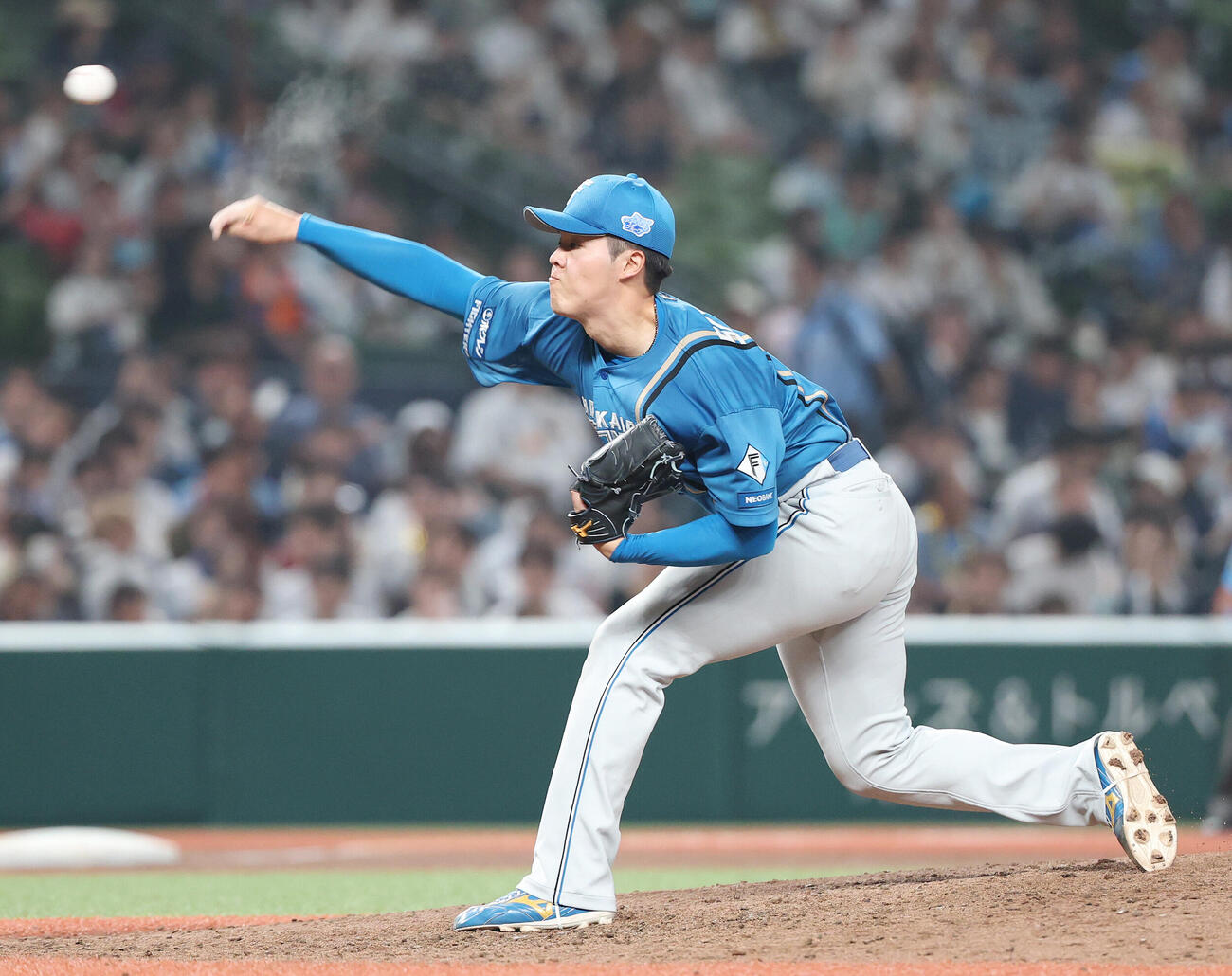 西武対日本ハム　日本ハム4番手の柴田獅子（撮影・宮地輝）