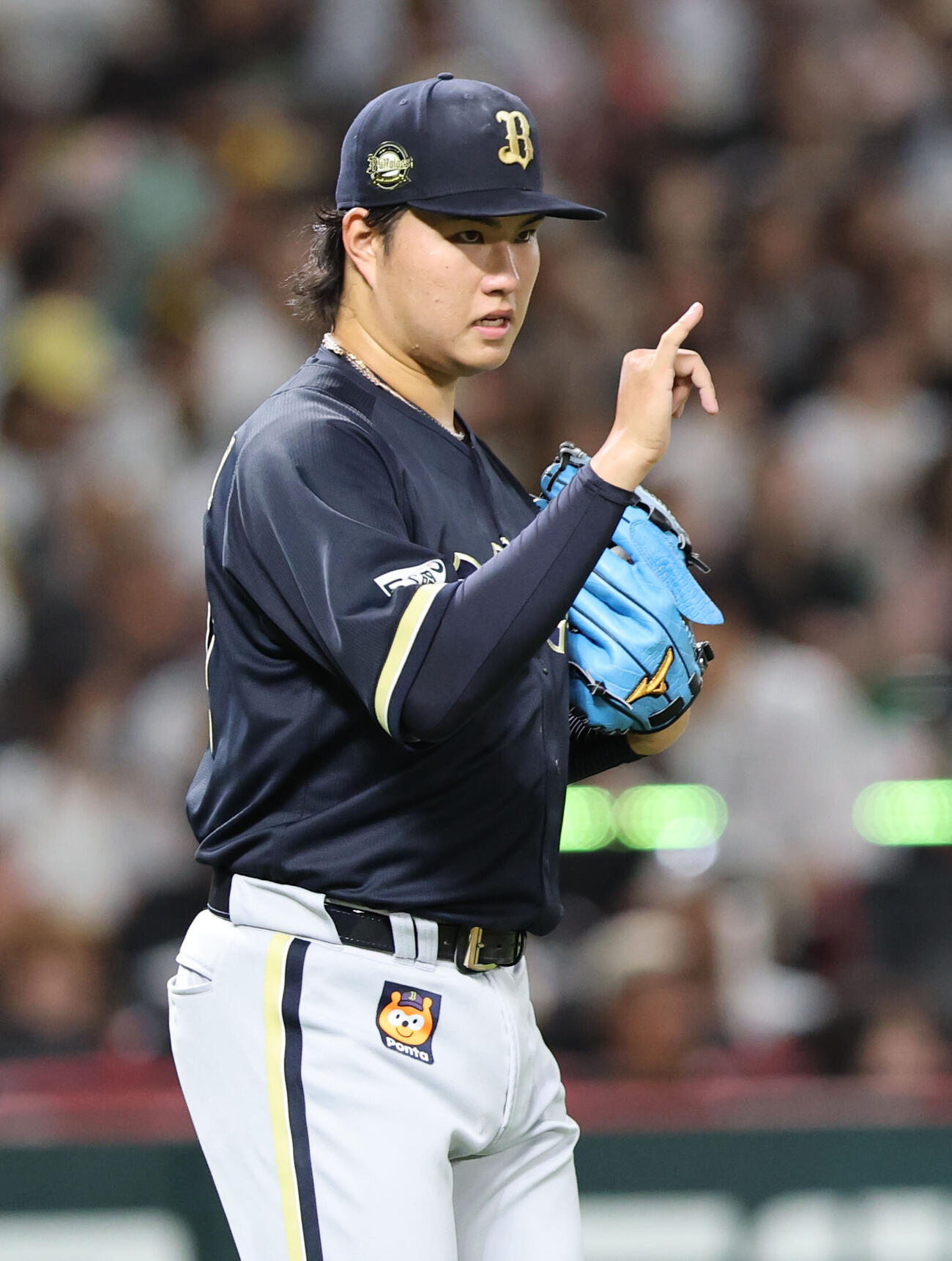ソフトバンク対オリックス　オリックス先発の山口廉王（撮影・梅根麻紀）