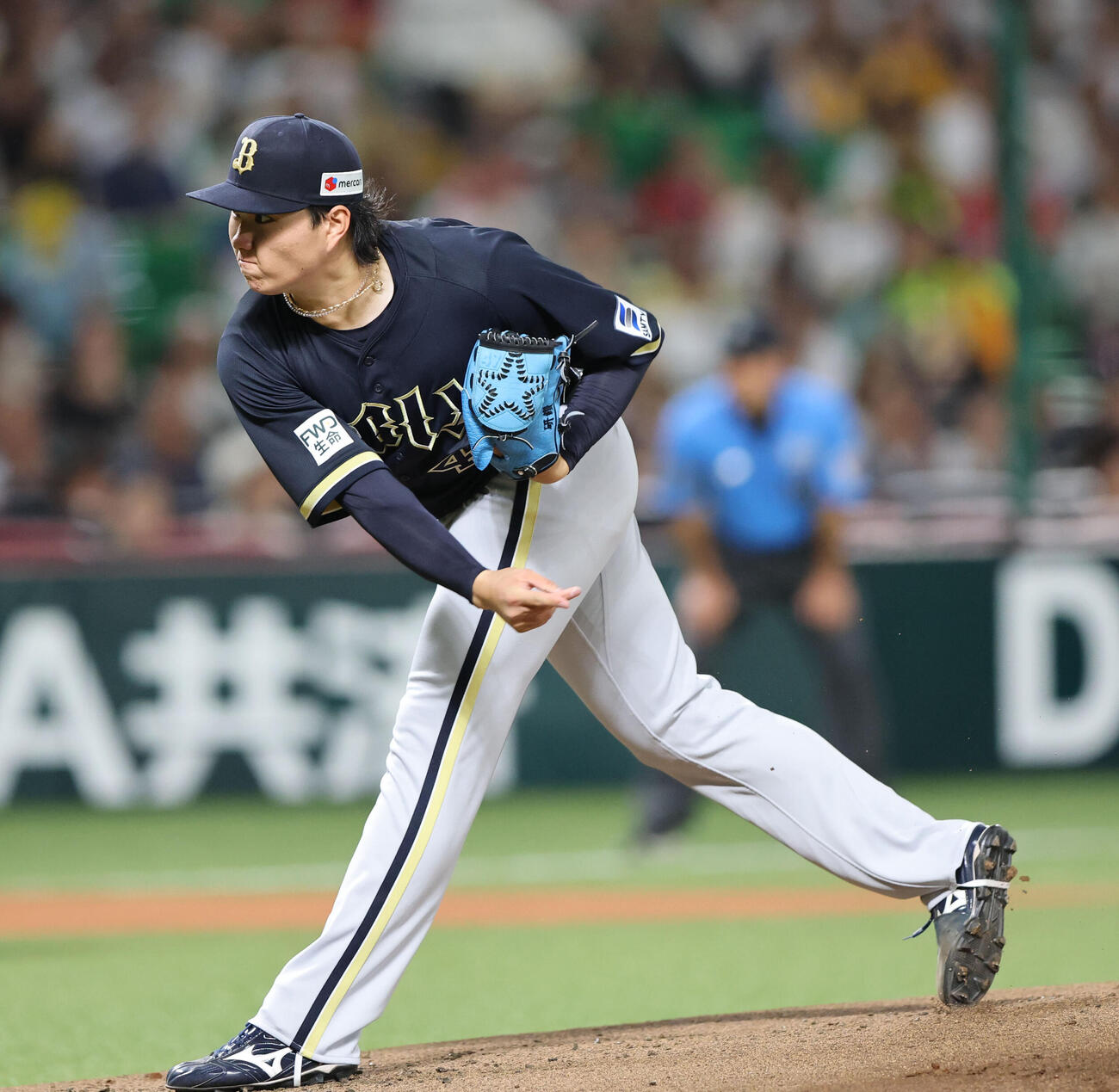 ソフトバンク対オリックス　オリックス先発の山口廉王（撮影・梅根麻紀）