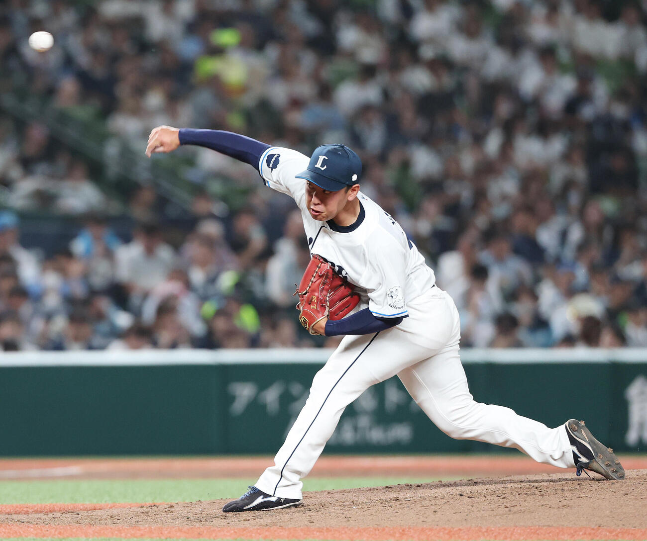 西武対日本ハム　西武2番手の山田陽翔（撮影・宮地輝）
