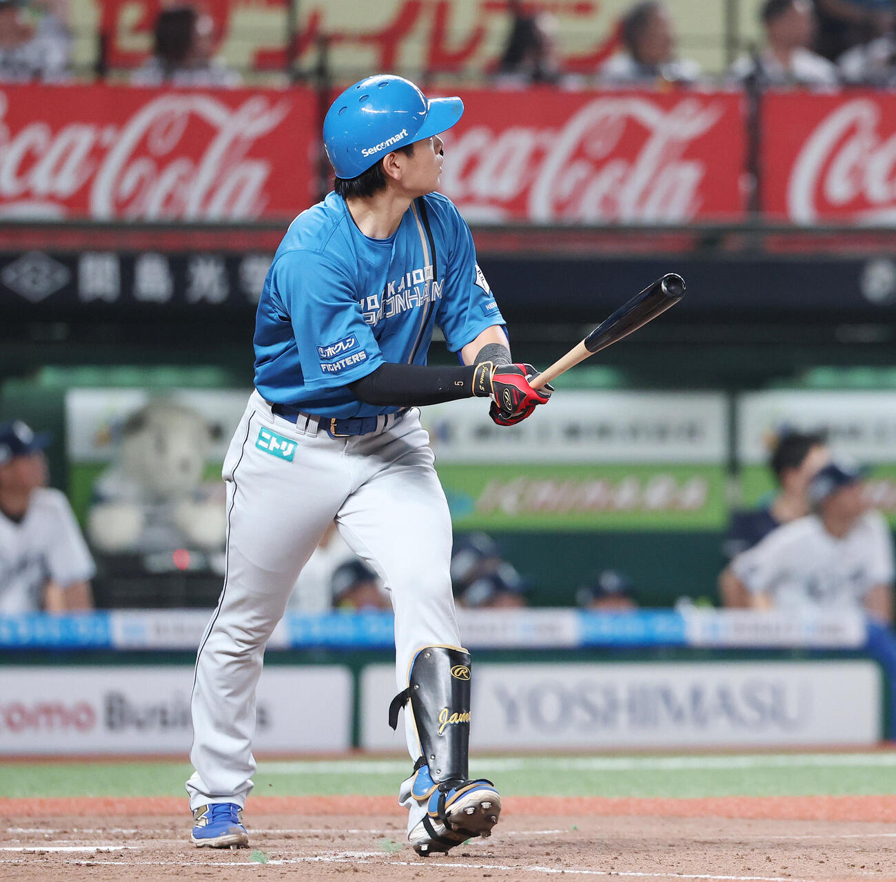 西武対日本ハム　3回表日本ハム2死一、三塁、3点本塁打を放つ野村佑希（撮影・宮地輝）