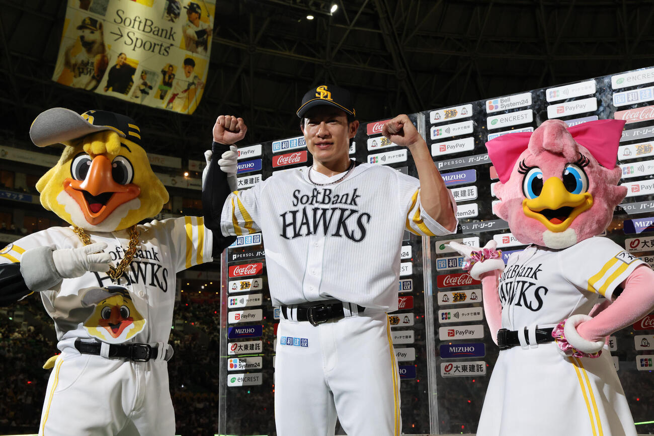 ソフトバンク対オリックス　ヒーローになったソフトバンク柳田悠岐（撮影・梅根麻紀）