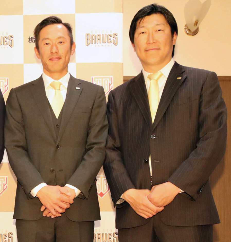 左から岡田幸文氏、飯原誉士氏（2019年撮影）