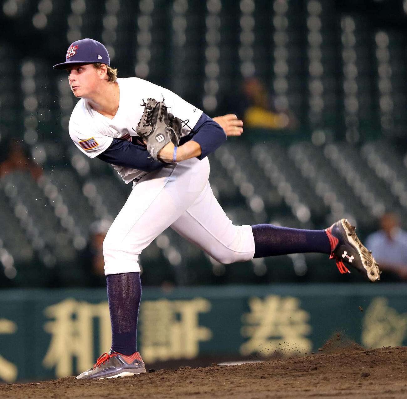第27回WBSC・U－18野球W杯　カナダ対米国　米国2番手で登板したチャールズ・ウィットリー（15年9月5日撮影）