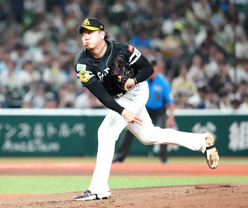 ソフトバンク】上茶谷大河 序盤2発浴びマウンドで大汗も3失点の粘投