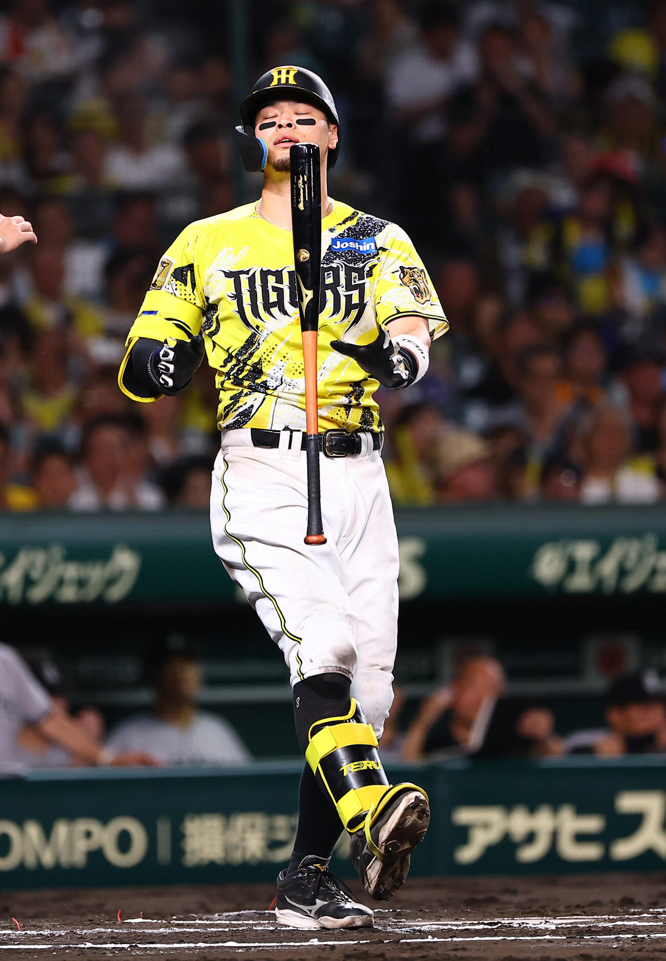 阪神対巨人　6回裏阪神無死、佐藤輝明は三振に倒れる（撮影・上田博志）