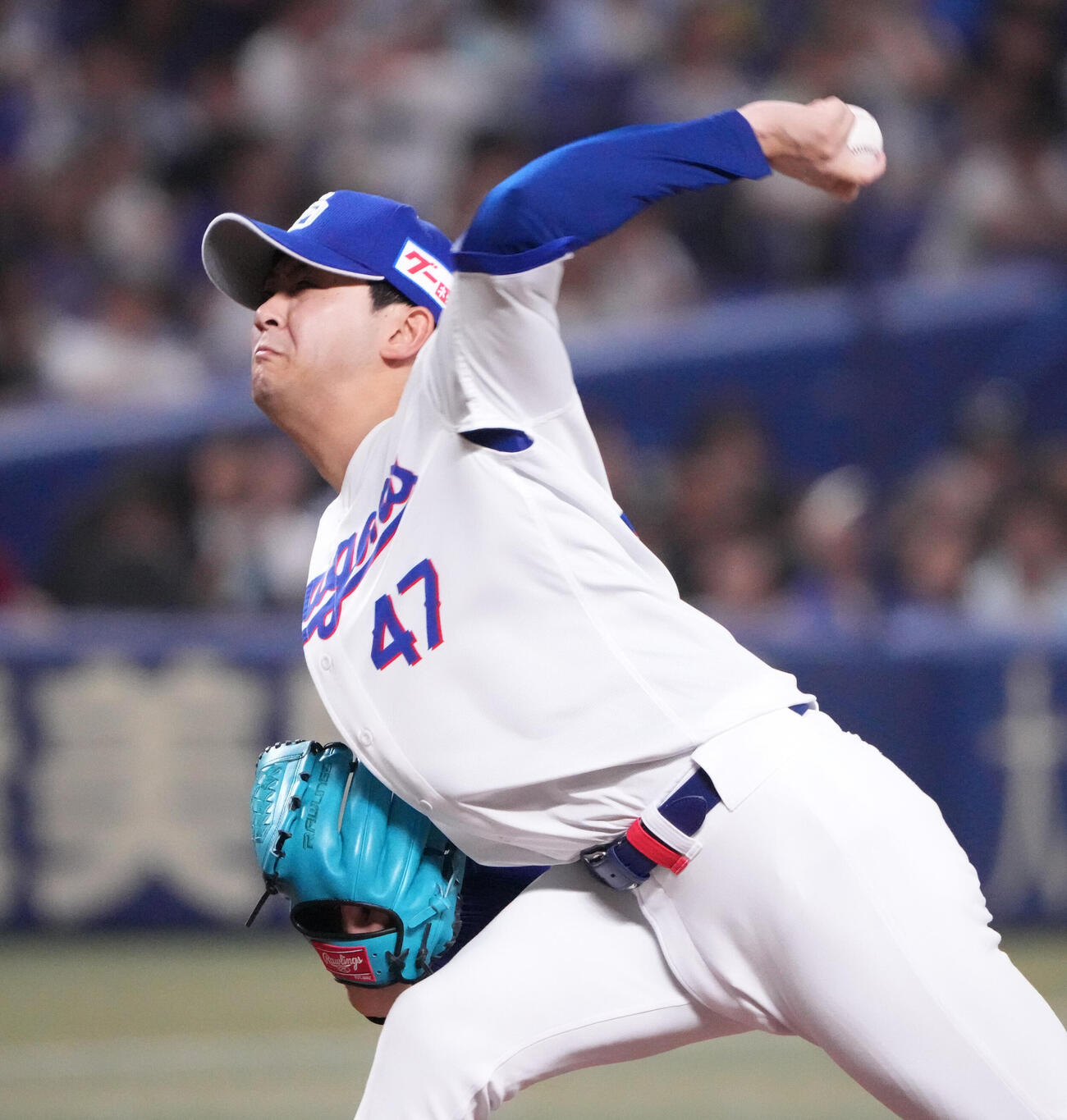 中日対DeNA 9回表、中日4番手で登板する吉田聖弥（撮影・森本幸一）