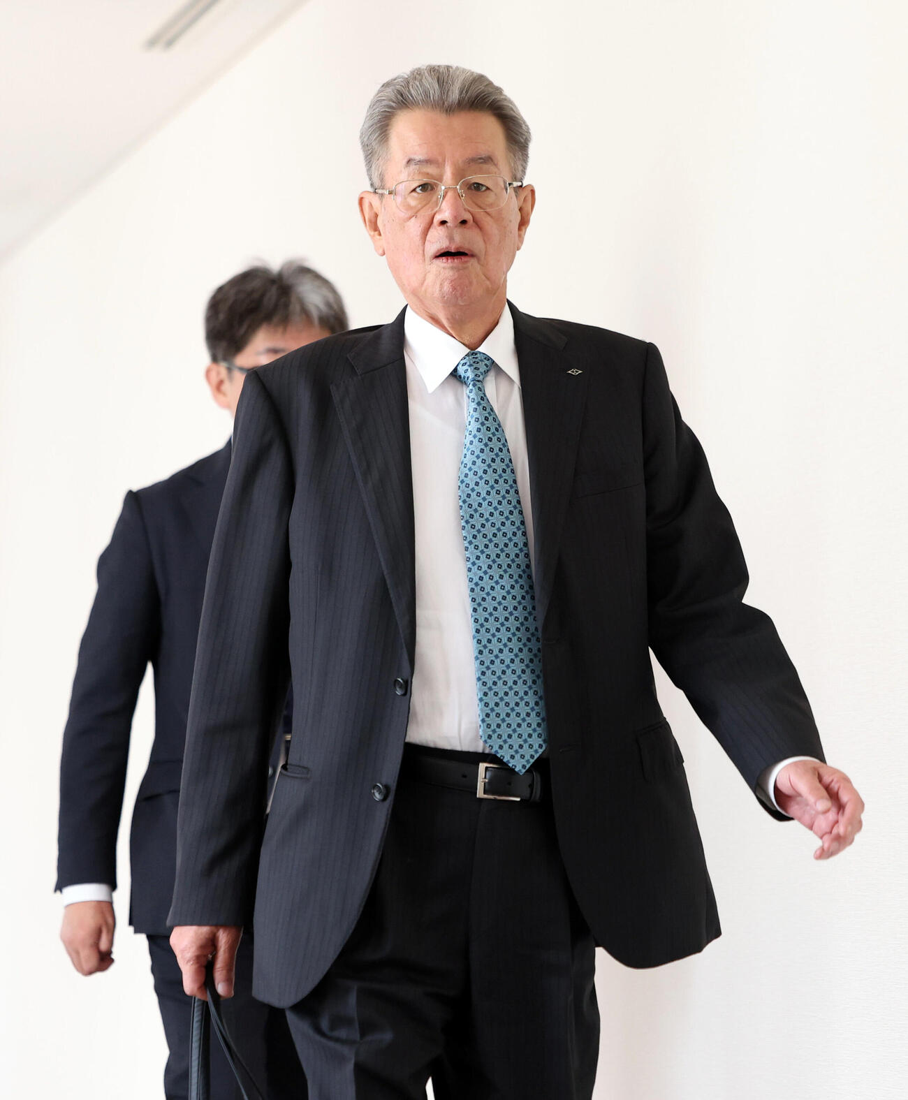 オーナー会議に出席した阪神秦雅夫オーナー（撮影・浅見桂子）