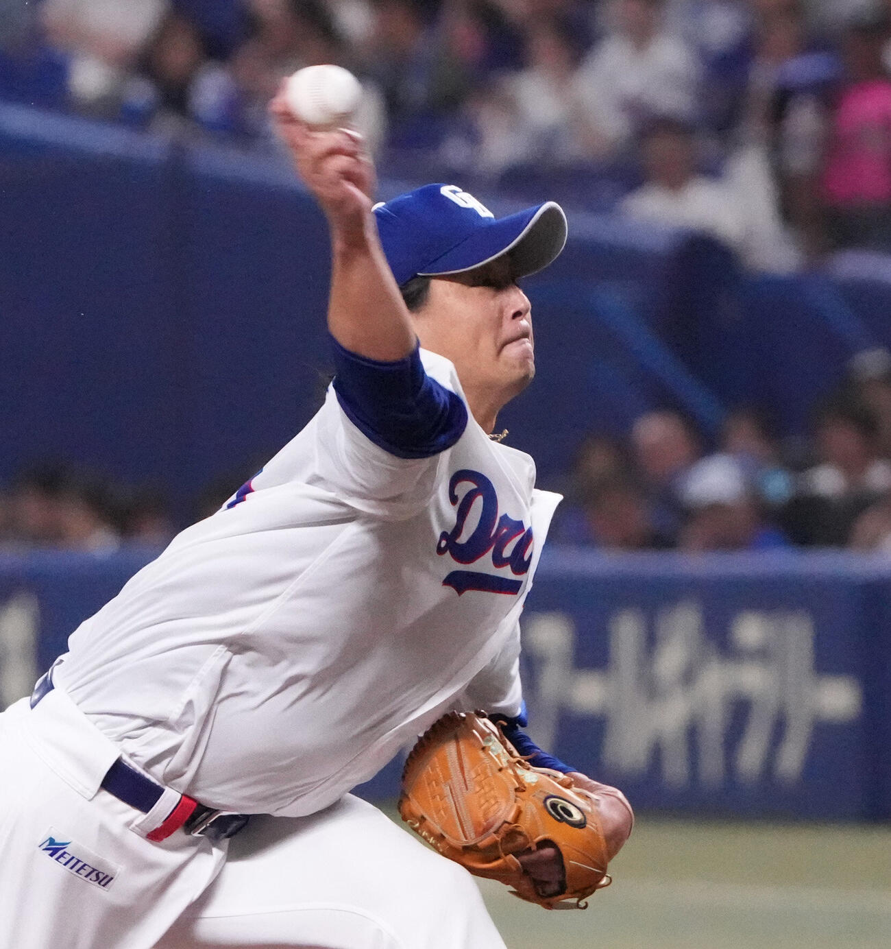 中日対DeNA 1回表、登板する中日先発の涌井秀章（撮影・森本幸一）