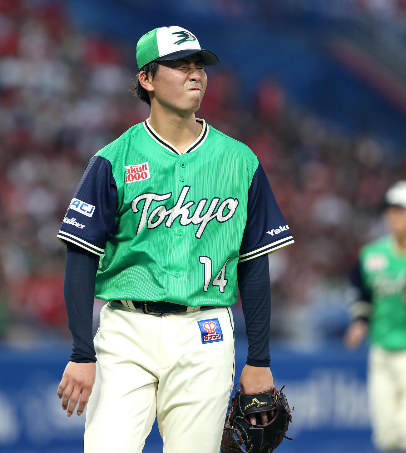 ヤクルト対広島　2回表を抑える西舘昂汰（撮影・河田真司）