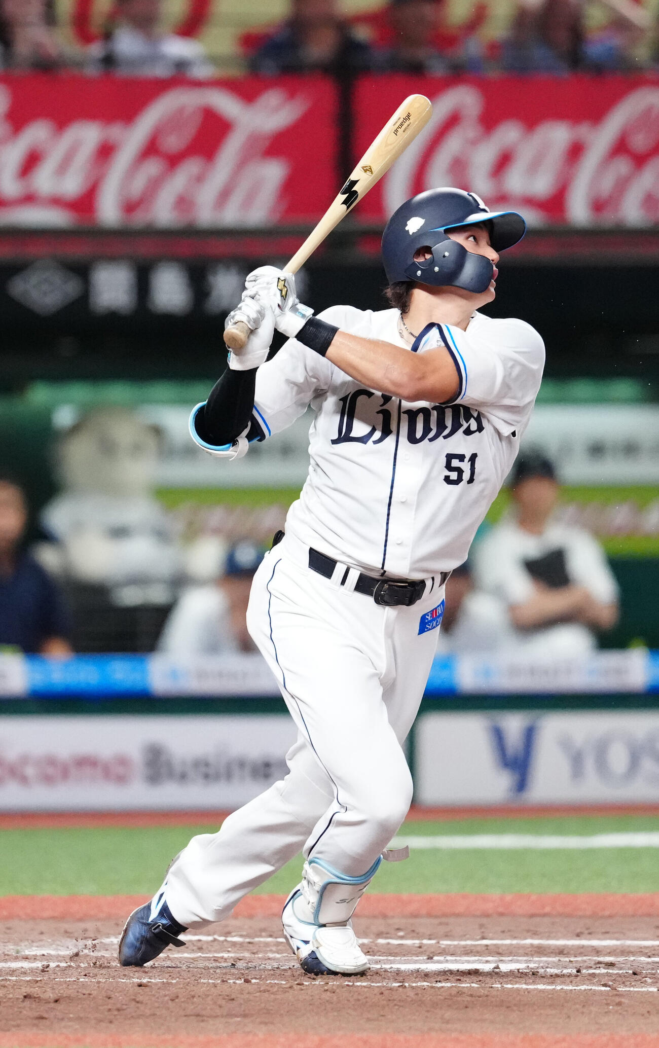 西武対ソフトバンク　6回裏西武無死満塁、適時内野安打とする西川愛也（撮影・江口和貴）