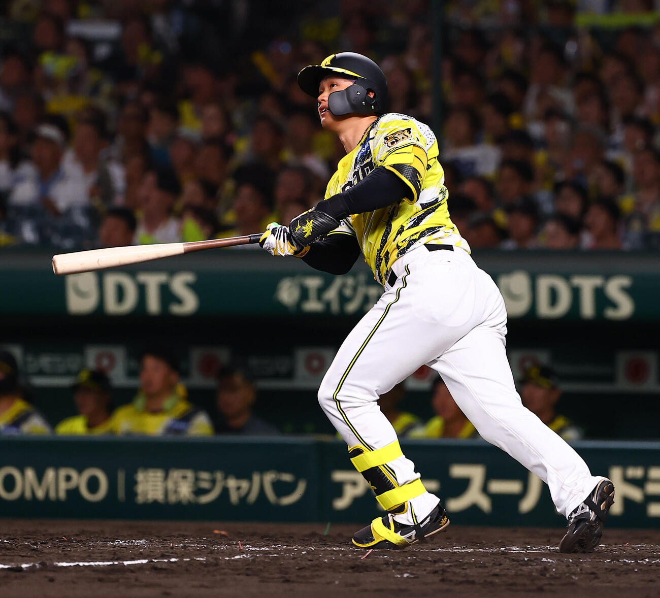 阪神対巨人　5回裏阪神1死、森下翔太は左飛に倒れる（撮影・上田博志）