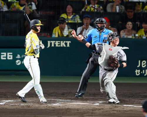 巨人】山瀬慎之助が勝負の終盤に爆肩 阪神熊谷の盗塁仕留める 打撲の
