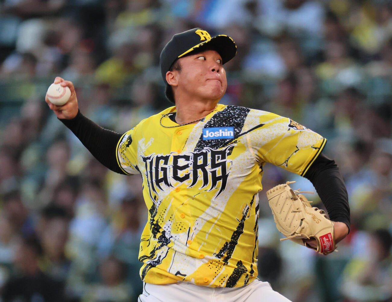 阪神対巨人　阪神先発の村上頌樹（撮影・宮崎幸一）