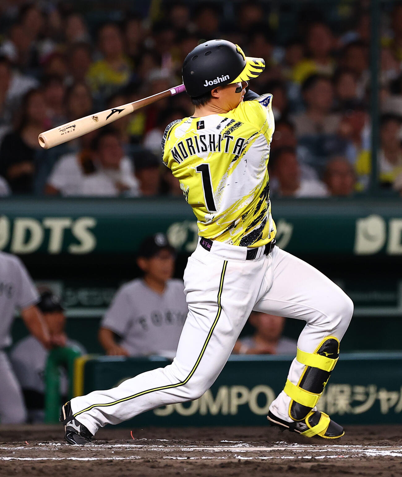 阪神対巨人　7回裏阪神2死一塁、森下翔太は安打を放つ（撮影・上田博志）